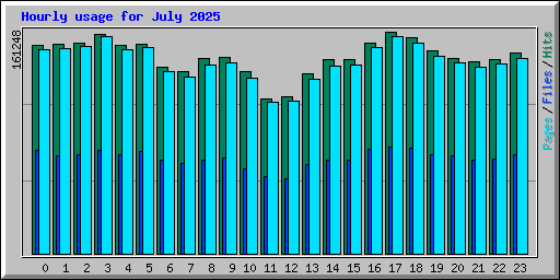 Hourly usage for July 2025